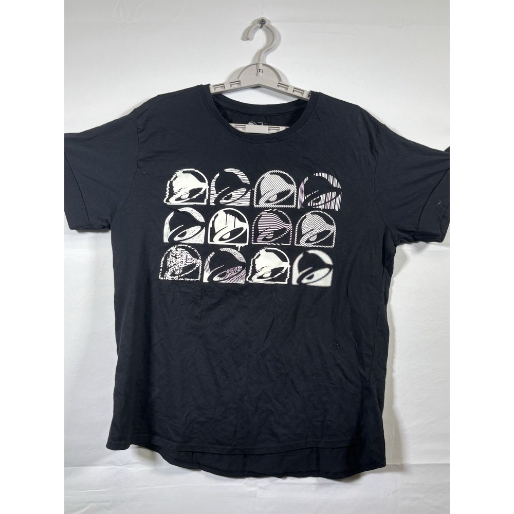 Taco Bell Logo Women's Short Sleeve Black Size Large Employee Work Shirt